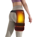 Cordless Heated Hip Support Brace with Massager for Sciatica Pain Relief Lower Back Therapy Hip Heating Pad for Physical Healing