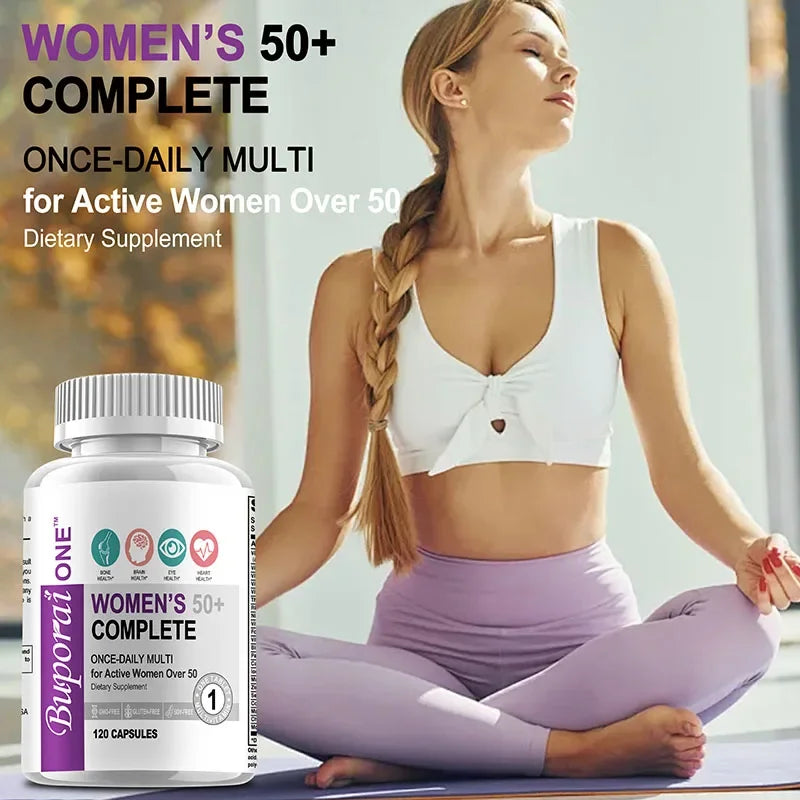 Women’s 50+ Complete Multivitamin - Supports Mental Clarity, Focus and Memory, Improves Digestion and Relieves Stress