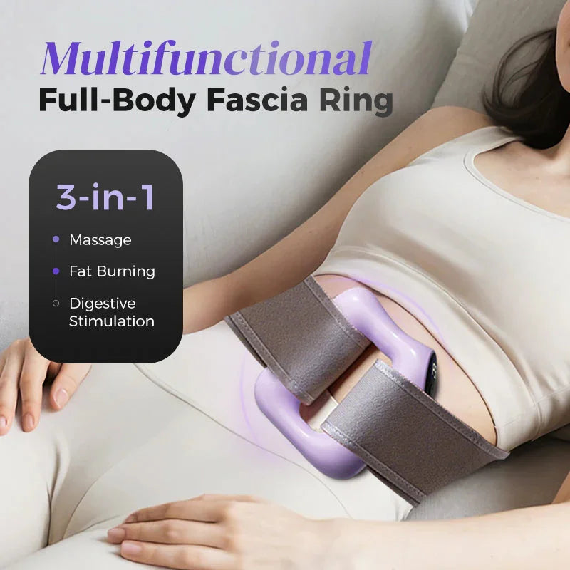 Multifunctional Full-Body Fascia Ring,Fascia Gun Massage Ring With Belt For Fat Burning&Shaping Weight Loss Body Shaping Instrum