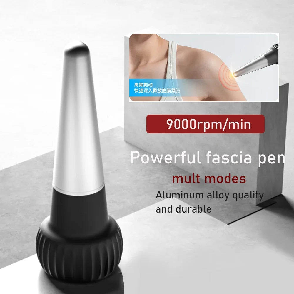 Acupuncture Fascia Pen Deep Tissue Vibration Massager Trigger Point Therapy Stick Reflexology Body Massage Tool for Pain Relief
