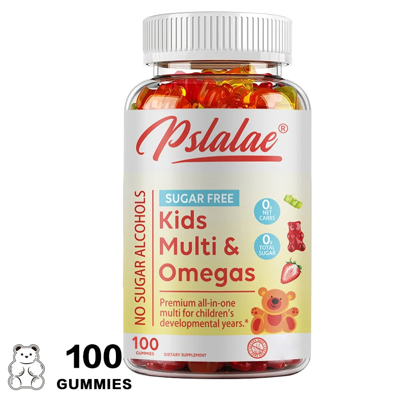 Children's Gummy Vitamins - with Vitamins C, D, B6 and Zinc, Flaxseed Oil Omega 3 To Support Children's Development