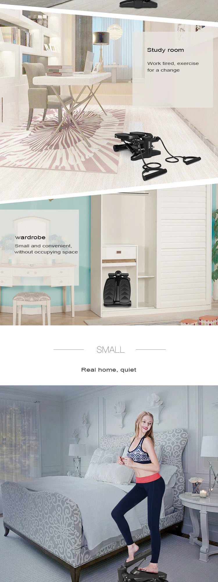 Home hydraulic stepper, training puller, mini fitness pedal, elderly exercise, home fitness equipment