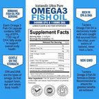 Omega-3 Fish Oil Supplement - Rich in EPA+DHA, Lutein, Supports Heart, Brain & Joint Health, Antioxidant, 120 Capsules