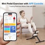 Under Desk Bike Pedal Mini Exercise Bike with Electronic Display for Indoor Leg and Arm Recovery  Folding Pedal Exerciser