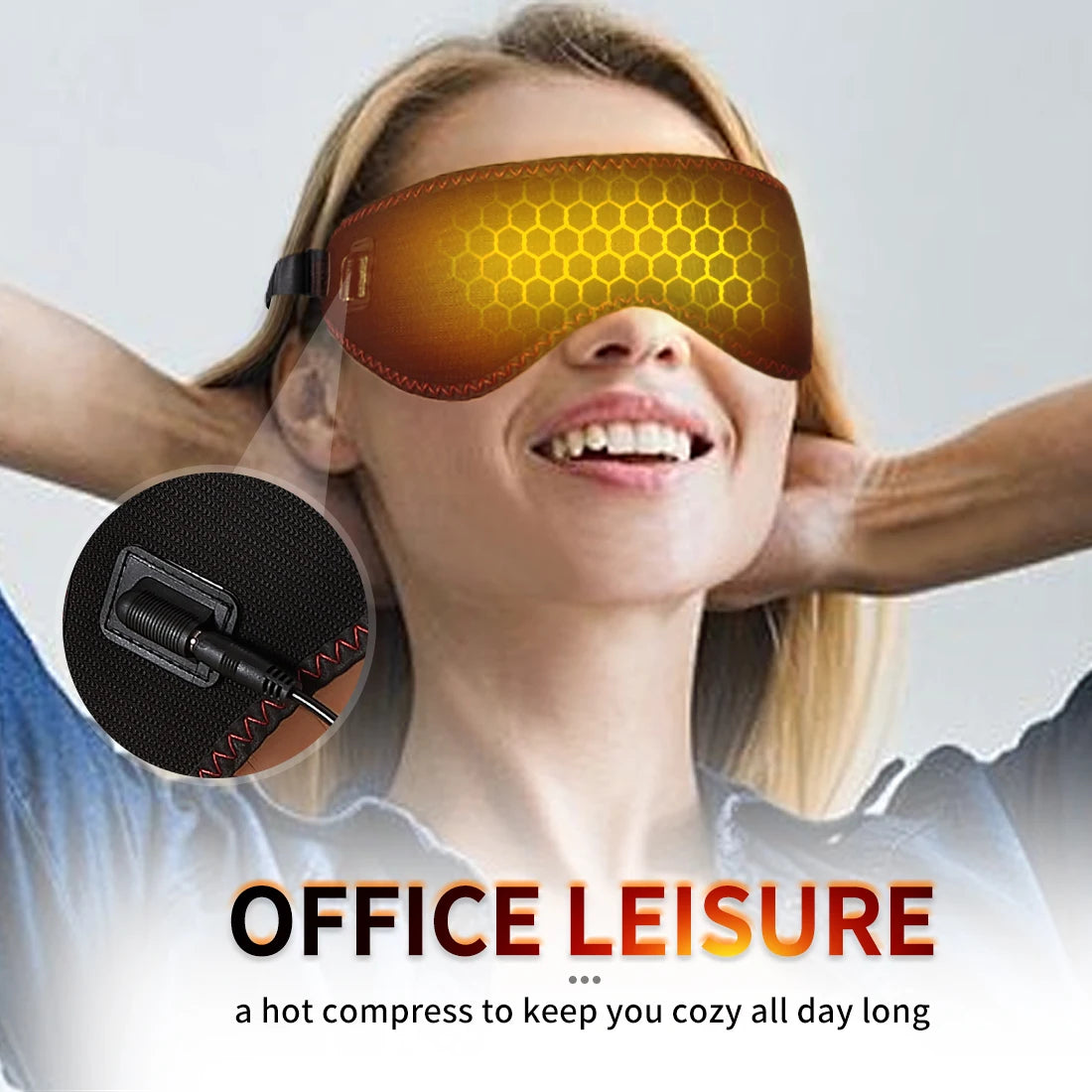 Heated Eye Mask Eye Mask for Dry Eyes with 3 Heat Levels Hot Compress Warm Compress Heating Pad for Sleep Dark Circles