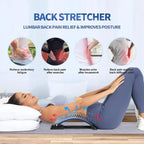 Back Stretcher for Back Pain Relief, Multi-Level Back Cracker Board, Lower and Upper Back Support for Herniated Disc