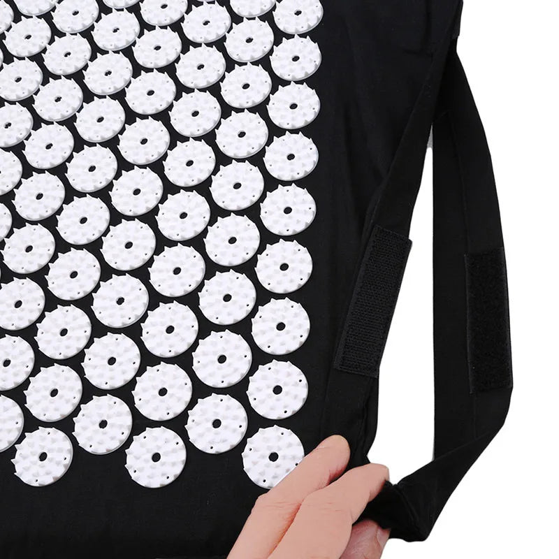 Acupuncture Massager Yoga Mat Pillow Massage Pain Relief Stress Back Pain Spike Acupuncture Mat and Pillow Set with Bag