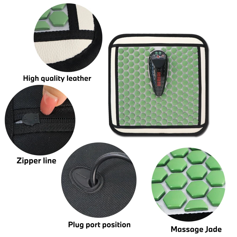 Pelvic Floor Buttock Muscle Massage Pad infrared Heated jade Mat Therapy Prostate Massage Pad pain Relief Tool Good For Heath