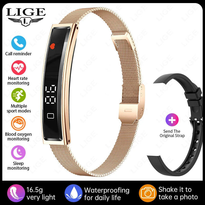 New Health Smart Bracelet Men Women Fitness Sports Band Stress Test HRV Monitor Waterproof Pedometer Smart Watch for Android iOS