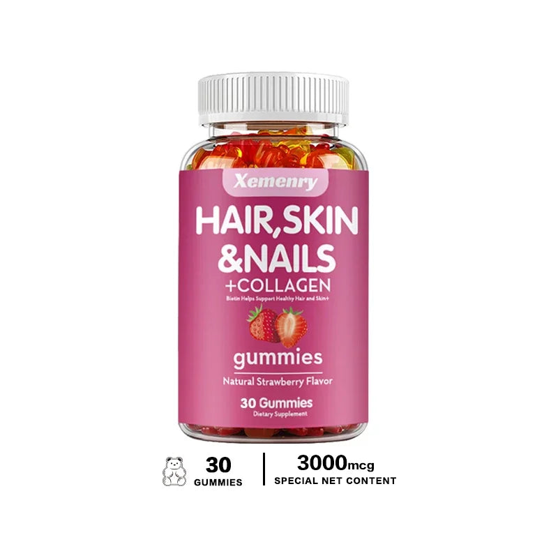 Hair, Skin & Nails Gummies | Hair Vitamins for Men and Women | Biotin Supplements