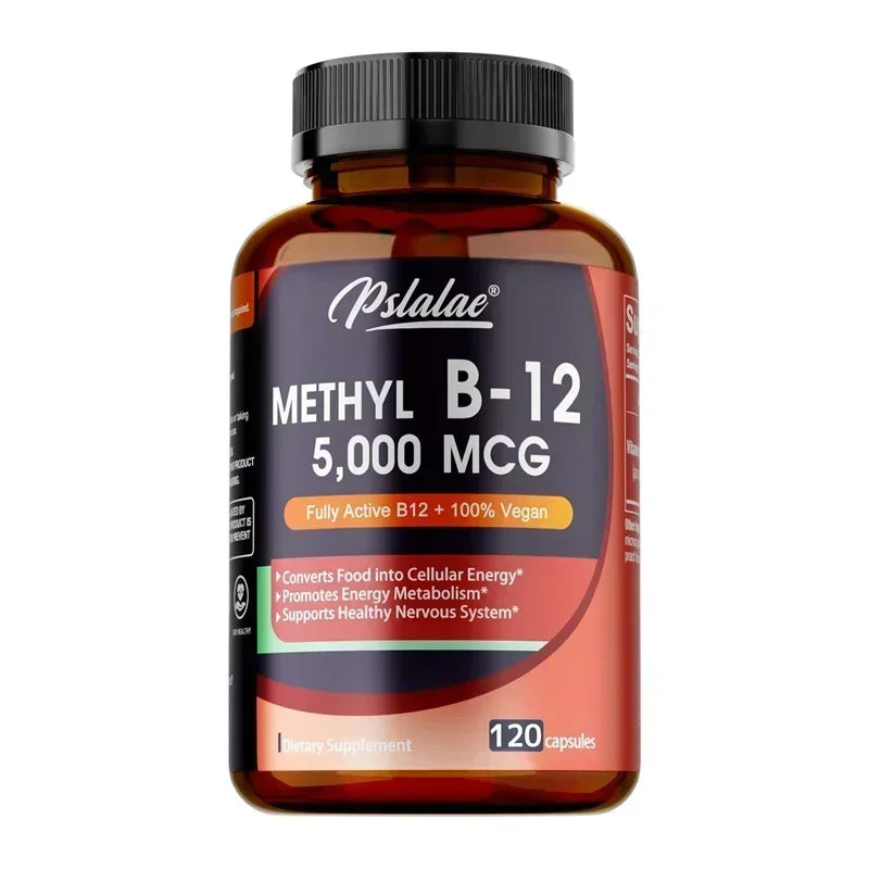 Vitamin B12 5000 Mcg - Supports Heart Health, Nervous System, Promotes Metabolism, Increases Energy Levels, Relieves Fatigue