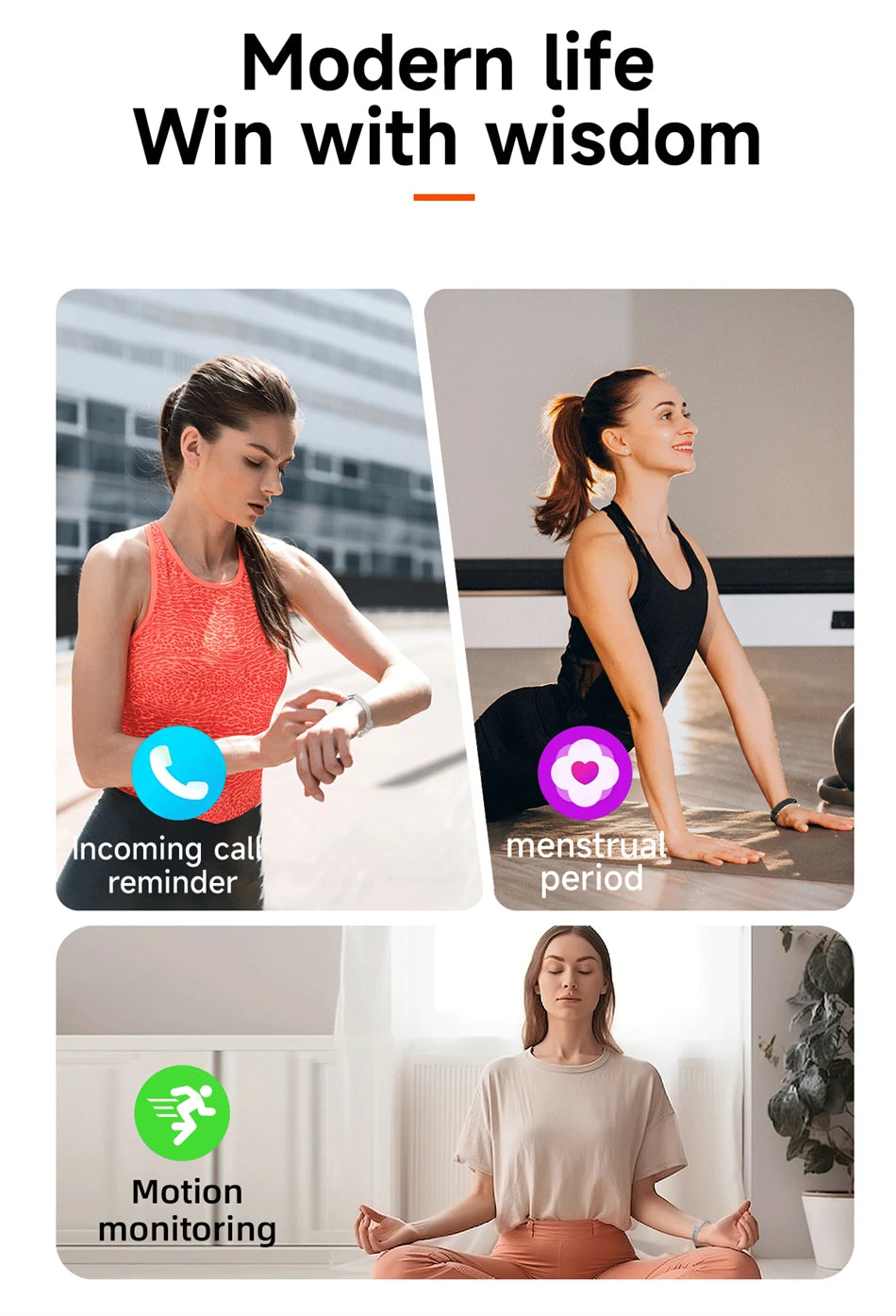 New Health Smart Bracelet Men Women Fitness Sports Band Stress Test HRV Monitor Waterproof Pedometer Smart Watch for Android iOS