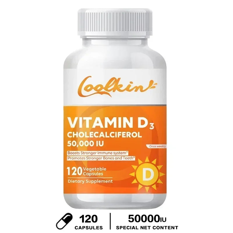 Vitamin D3 50000IU - Immune Support, Healthy Muscle Health, Strong Bones and Nervous System Health