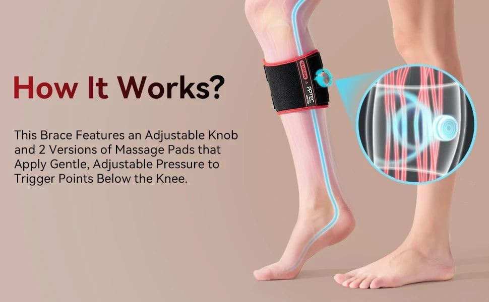 Sciatica Pain Relief Brace with Adjustable Knob and 2 Versions Pressure Pad for Max Sciatica Nerve, Lower Back & Hip Pain Relief