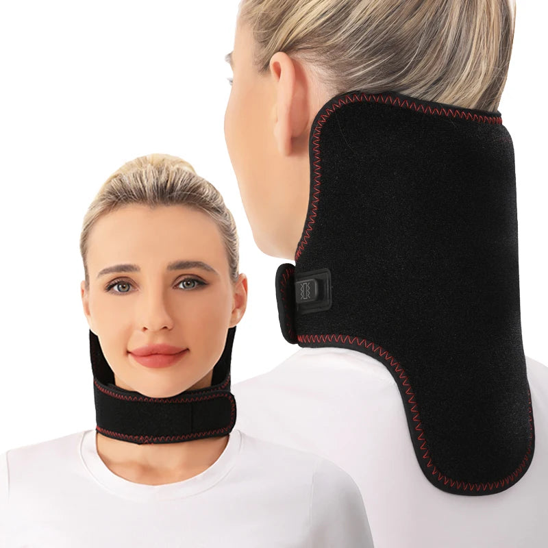 Heating Neck Support- Vibration Massager Hot Compress Relieves Joint Pain Discomfort overuse injury 3-Level Timer USB Port