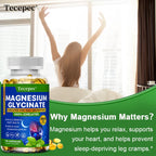 Magnesium Glycinate Supplement, Highly Absorbed, Supports Muscle Relaxation and Recovery, Maximum Bioavailability, 120 Capsules