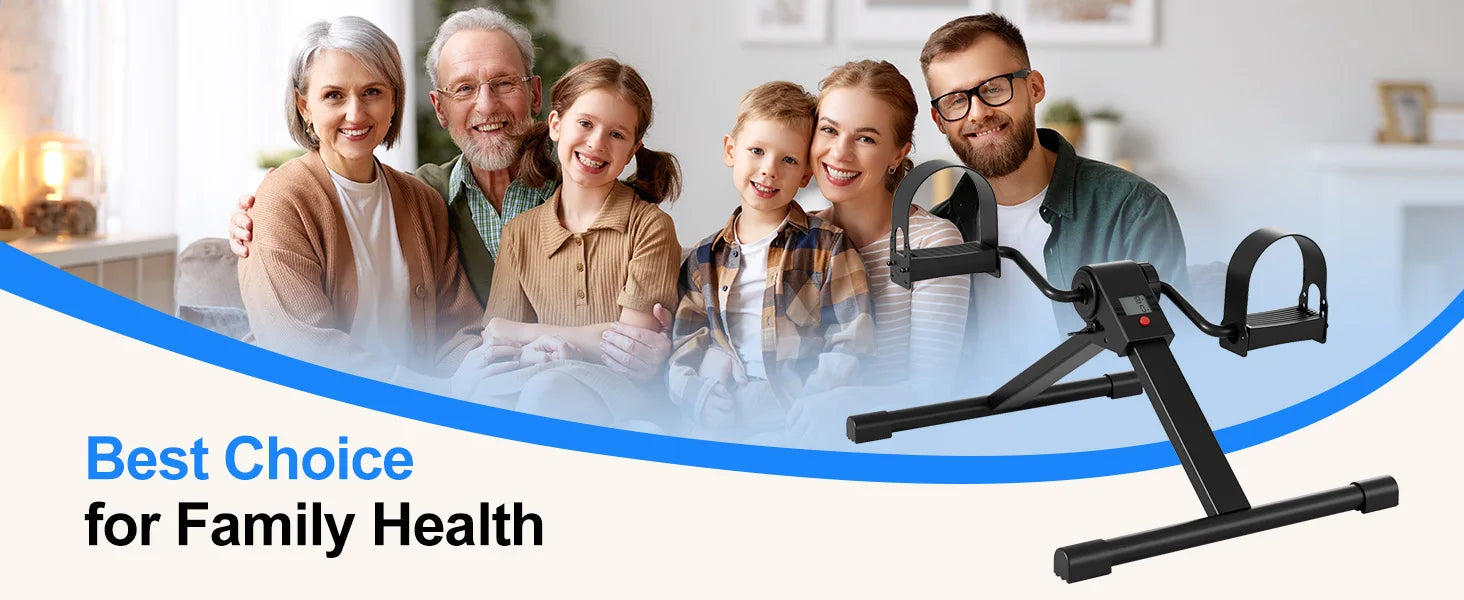 Under Desk Bike Pedal Mini Exercise Bike with Electronic Display for Indoor Leg and Arm Recovery  Folding Pedal Exerciser