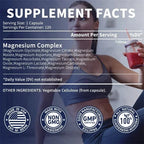 Magnesium Complex - Supports Bone, Muscle, Nerve & Heart Health, Relieves Stress, Improves Digestion, Promotes Overall Health