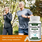 Vitamin B6 Supplements - Supports The Immune System, Nervous System, Energy Metabolism, Healthy Mood