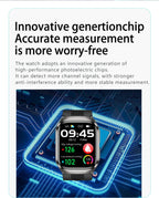 NEW Air Pump Airbag Blood Pressure Accurate Diagnosis Smart Watch ECG Temp Blood Fat Uric Acid Men Three High Monitor Smartwatch