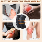 3 Heat Levels Heated Knee Wrap 6 Adjustable Vibrations Joint Pain Relief Heated Knee Brace Arthritis Pain Relief
