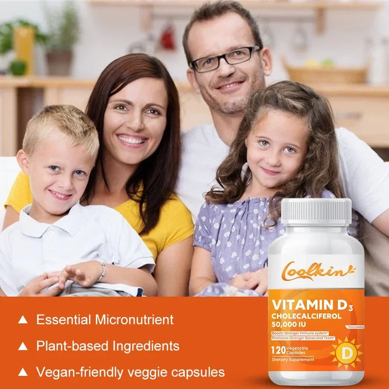 Vitamin D3 5000IU, Rich in Vitamin D for Healthy Antioxidants Supporting Immune System Function - 120 Capsules, Non-GMO