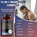 Magnesium Complex - Maintains A Good Mood, and Promotes Overall Health, Supports Muscle, Bone, Joint Health, Relieves Stress