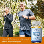 Vitamin B Complex - Supports Energy, Nervous System Health, Boosts Immunity, Antioxidant Supplement-120 Capsules