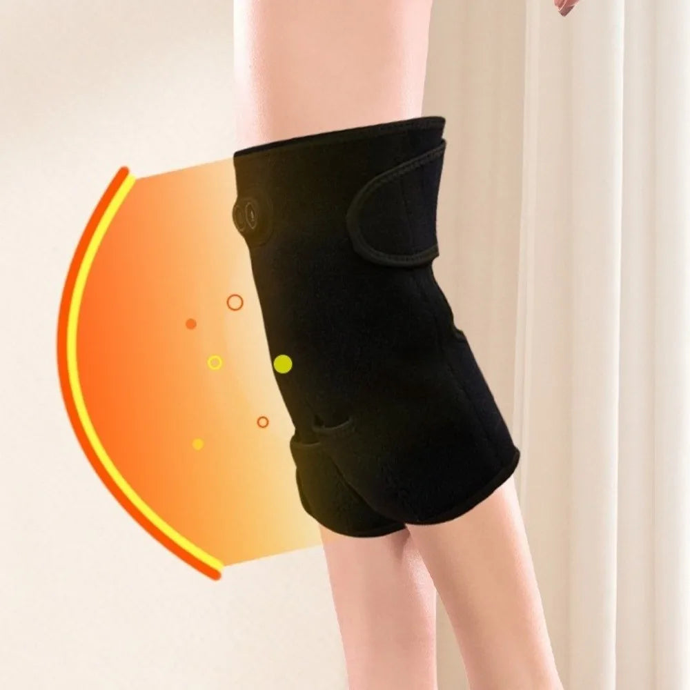 3 Heat Levels Heated Knee Wrap 6 Adjustable Vibrations Joint Pain Relief Heated Knee Brace Arthritis Pain Relief