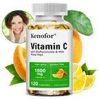 Vitamin C 1000mg - with Citrus, Rose hips,Immune System & Collagen High Potency Fat Soluble Ascorbic Acid Supplement