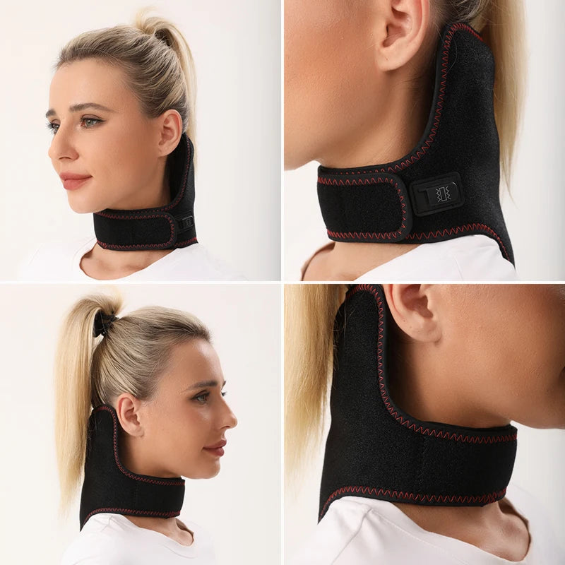 Heating Neck Support- Vibration Massager Hot Compress Relieves Joint Pain Discomfort overuse injury 3-Level Timer USB Port