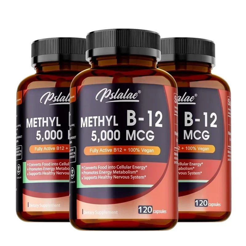 Vitamin B12 5000 Mcg - Supports Heart Health, Nervous System, Promotes Metabolism, Increases Energy Levels, Relieves Fatigue