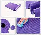 1pc Solid Color Non-Slip Soft Yoga Mat, 10MM Thickness Fitness Mat, Suitable For Gymnastics, Exercise, Pilates