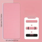 1pc Solid Color Non-Slip Soft Yoga Mat, 10MM Thickness Fitness Mat, Suitable For Gymnastics, Exercise, Pilates