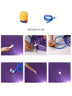 1pc Extra Large Thickened Yoga Ball, Silvery PVC Fitness Ball for Balance and Sensory Training, Adult Exercise Equipment with Air Pump and Nozzle Included